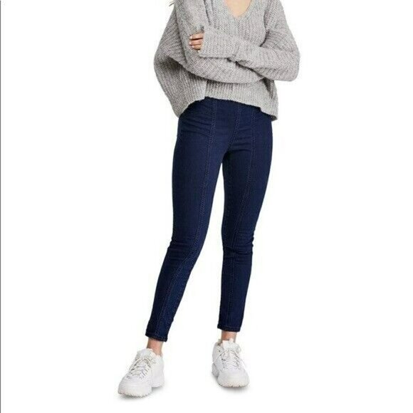 We The Free People Feel Alright Pull On Jegging Skinny Jeans Women's Sz 24 - Picture 1 of 11